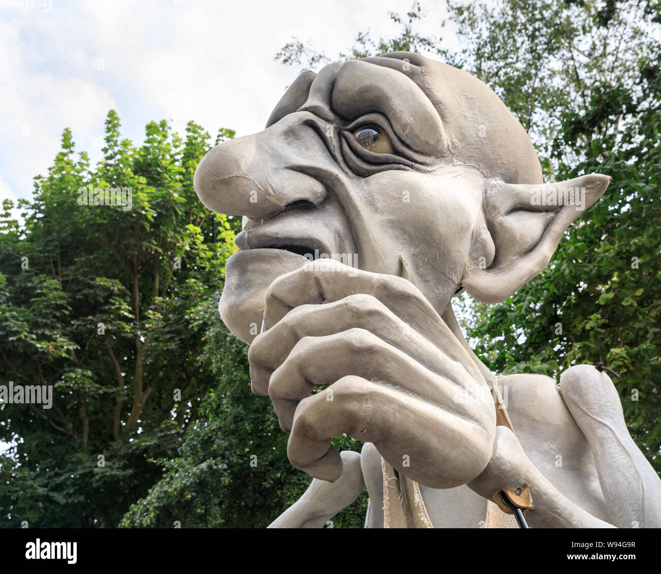 Gnomus, Caretaker of the Earth, a giant gentle green giant puppet by