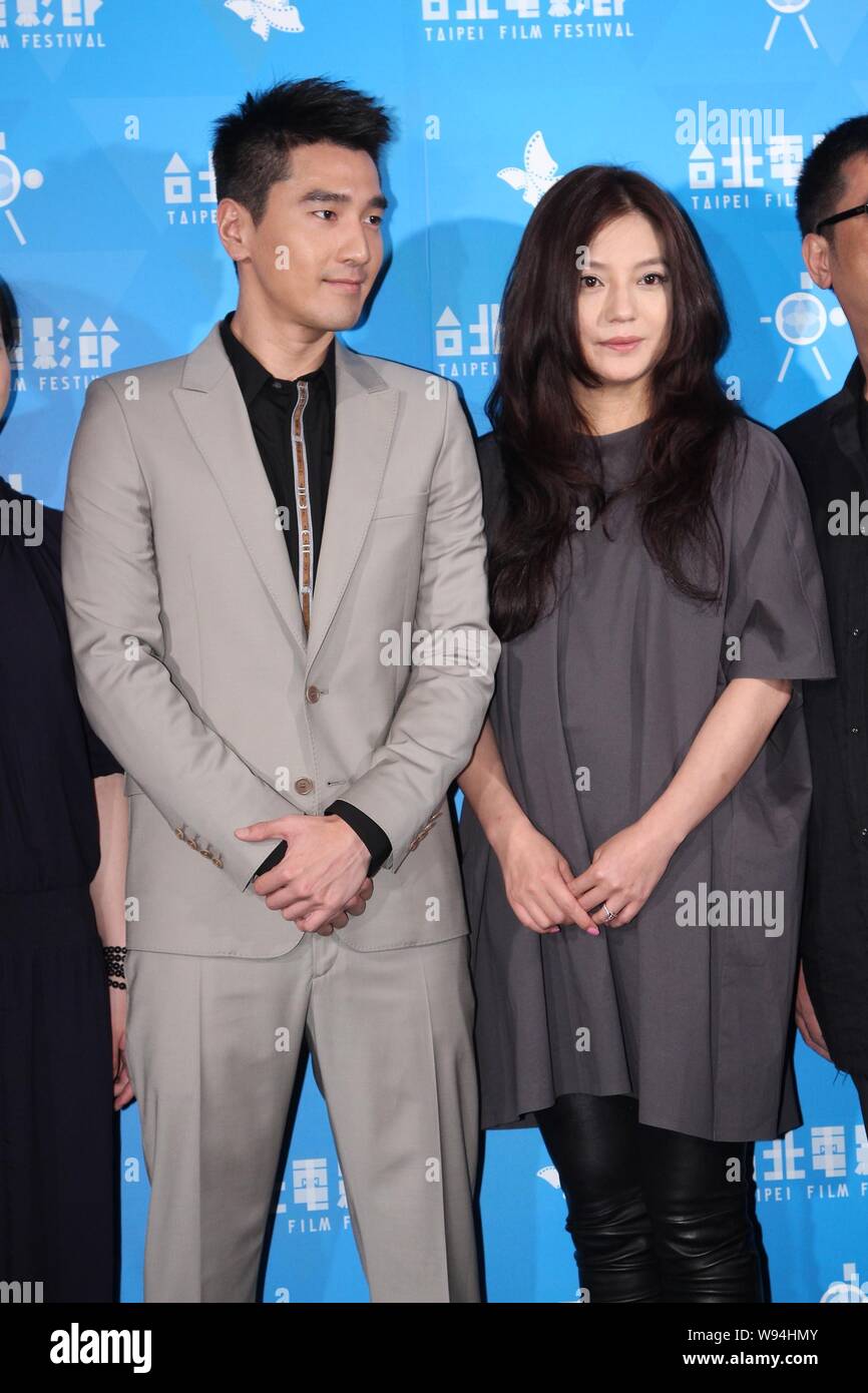 Chinese actress and director Zhao Wei, right, Taiwanese actor Mark Chao