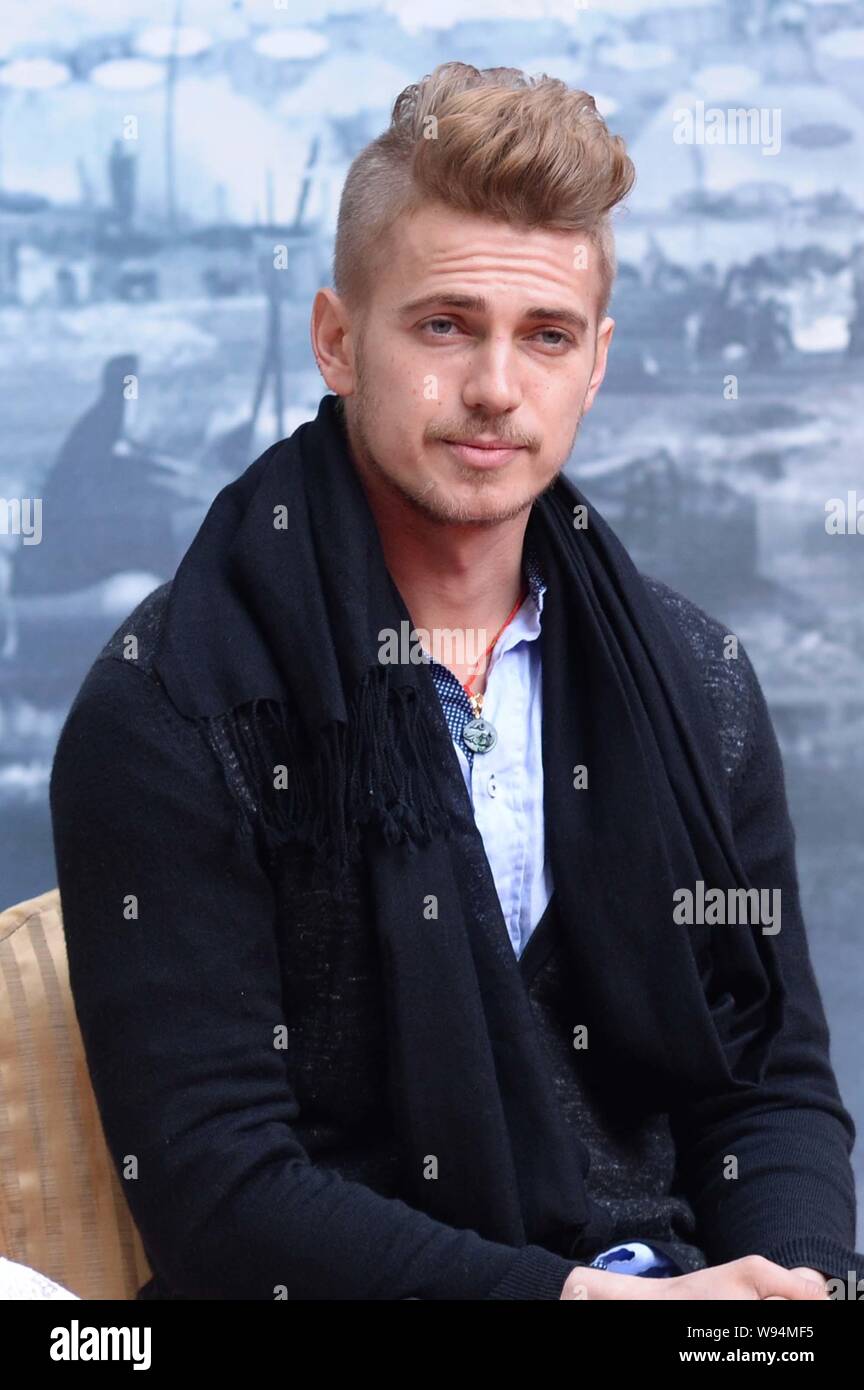 Canadian Actor Hayden Christensen Poses During A Press Conference For His New Movie Outcast In Beijing China 20 October 2013 Stock Photo Alamy