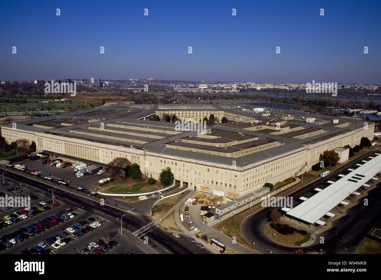 Aerial view of the Pentagon, Arlington, Virginia Stock Photo