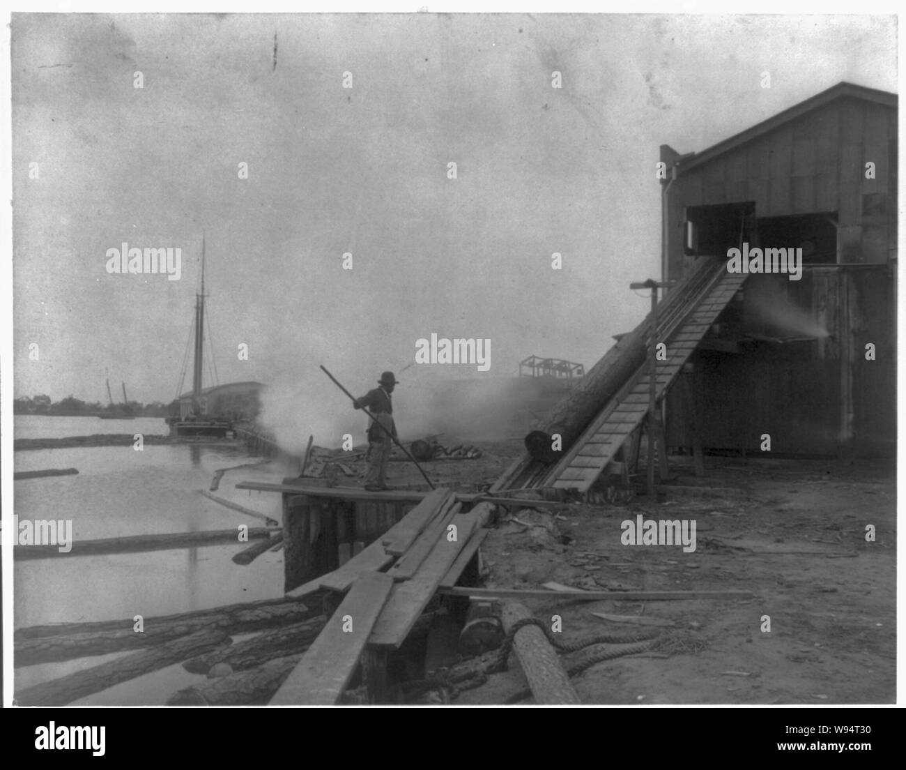 Log ramp Black and White Stock Photos & Images - Alamy