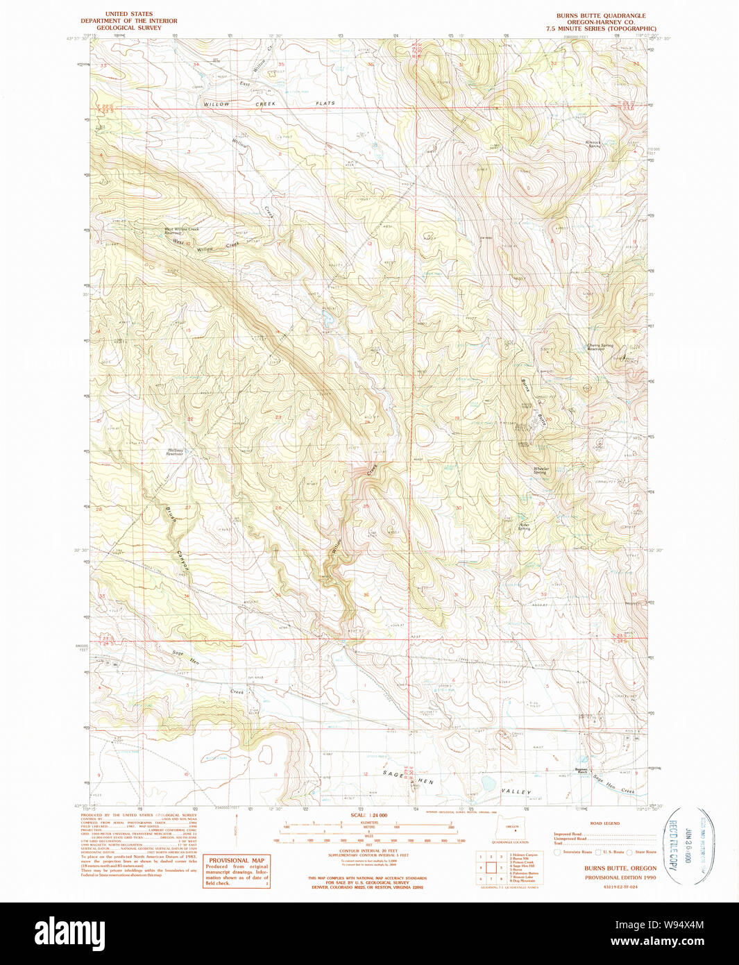 Burns oregon map hires stock photography and images Alamy