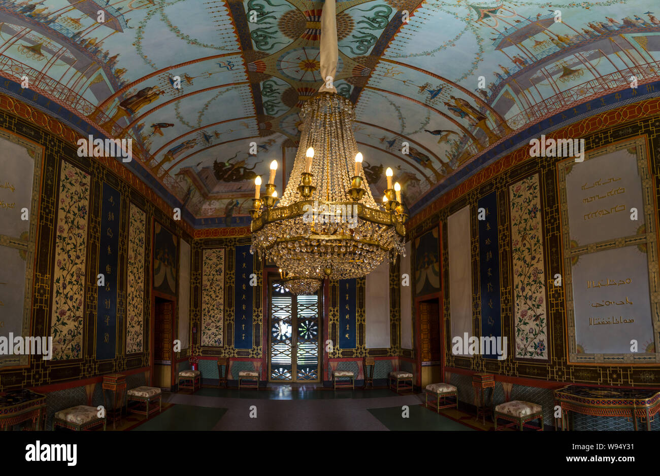 Interior of Chinese palace or Palazzina Cinese in Palermo Stock Photo