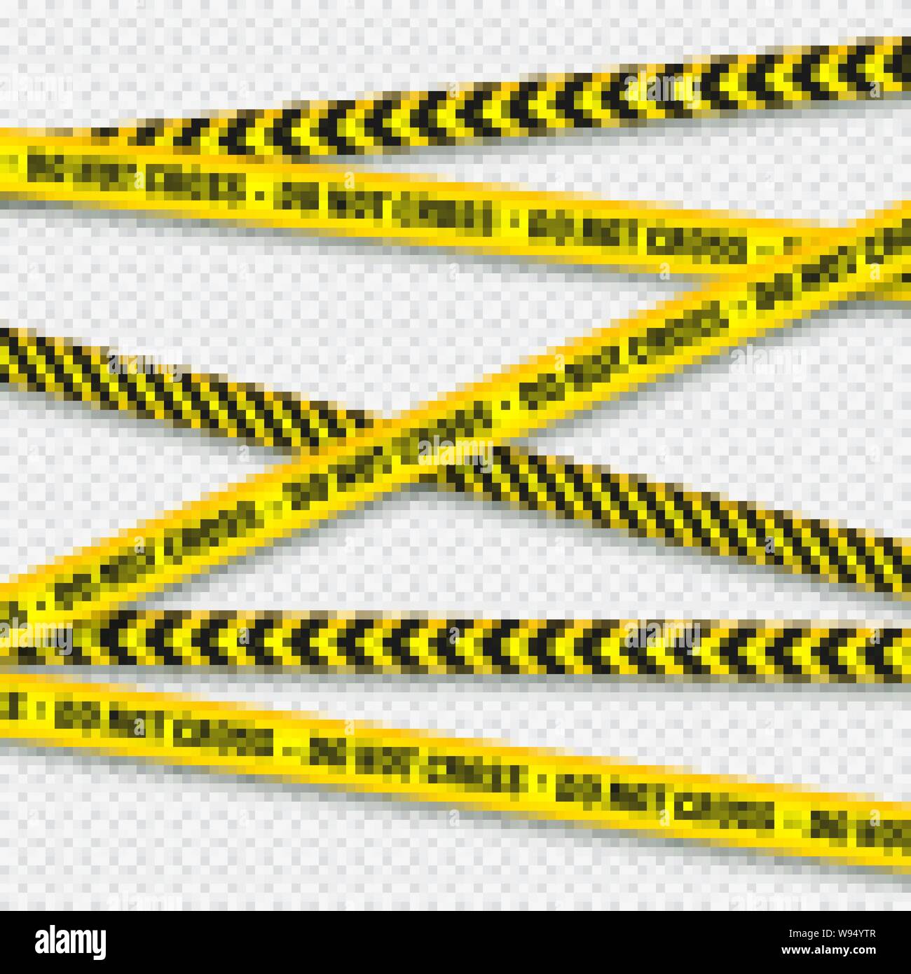 Yellow And Black Barricade Construction Tape. Police Warning Line ...