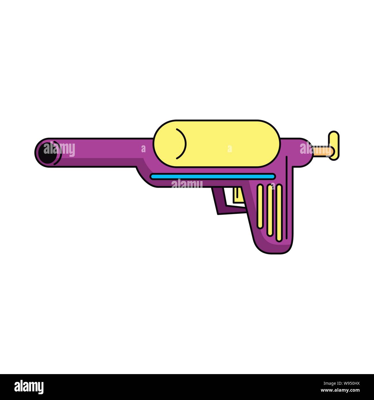 gun toy water pistol cartoon Stock Vector