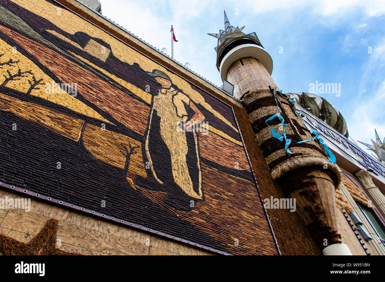 The world's only corn palace, located in Mitchell South Dakota Stock Photo