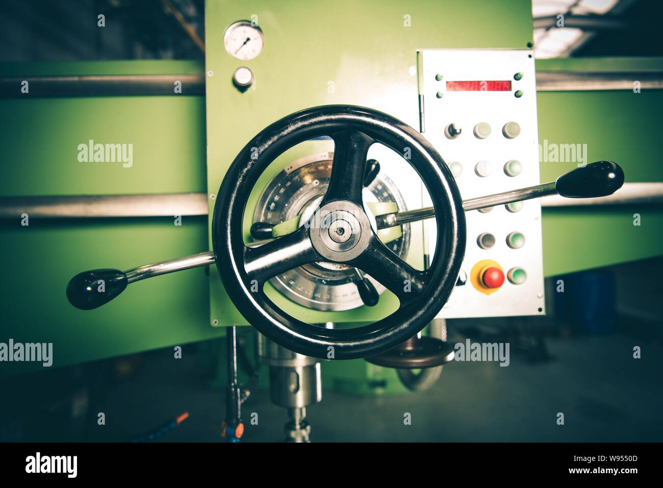 Lathe Machine Elements. Metalworking Industry Equipment Stock Photo Alamy