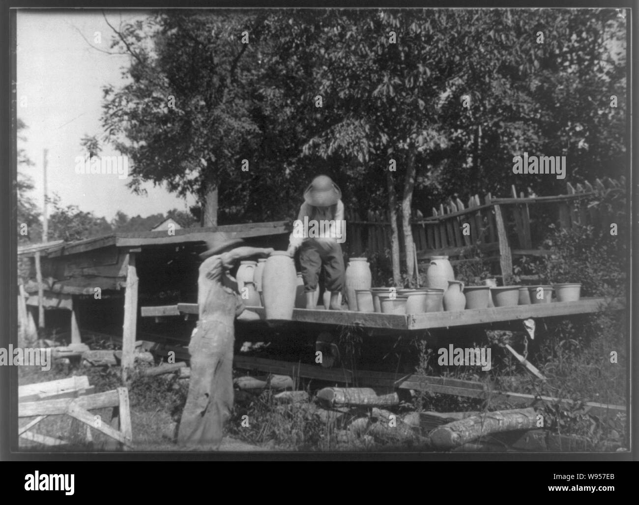 Air drying pottery before kiln firing Stock Photo Alamy