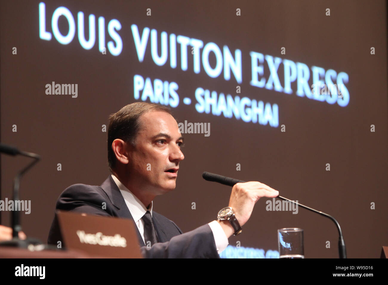President Of LV China Philippe Fortunato Speaks During The Press President Of LV China Philippe Fortunato Speaks During The Press