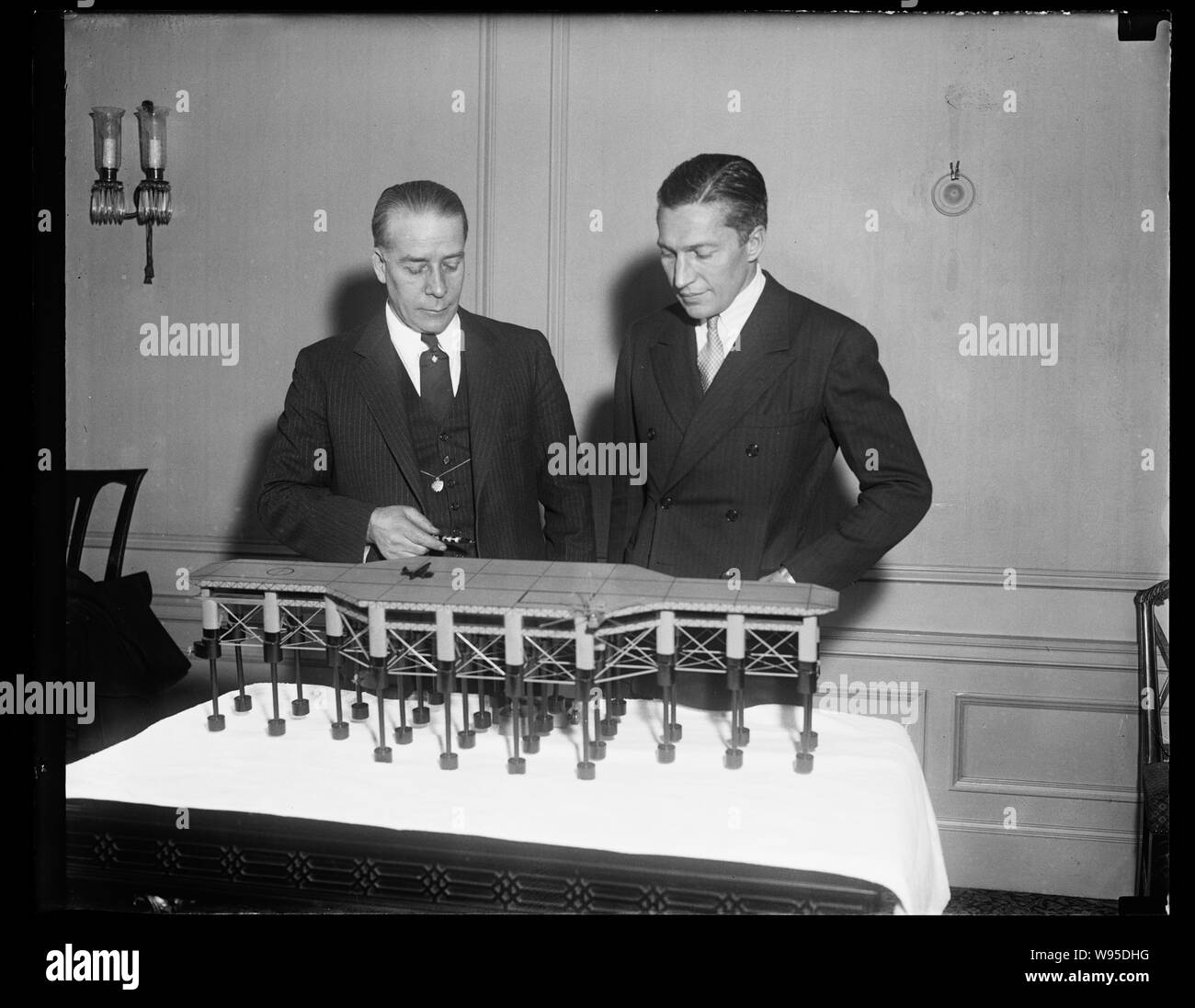 Airplane landing strip model Stock Photo Alamy