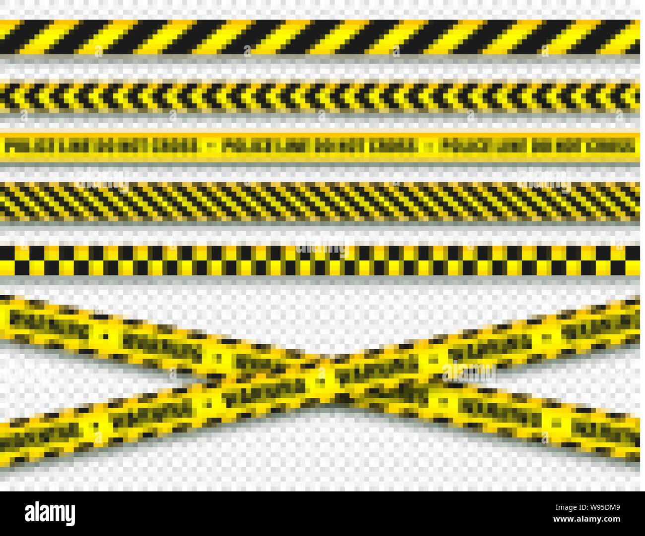 Yellow And Black Barricade Construction Tape. Police Warning Line ...