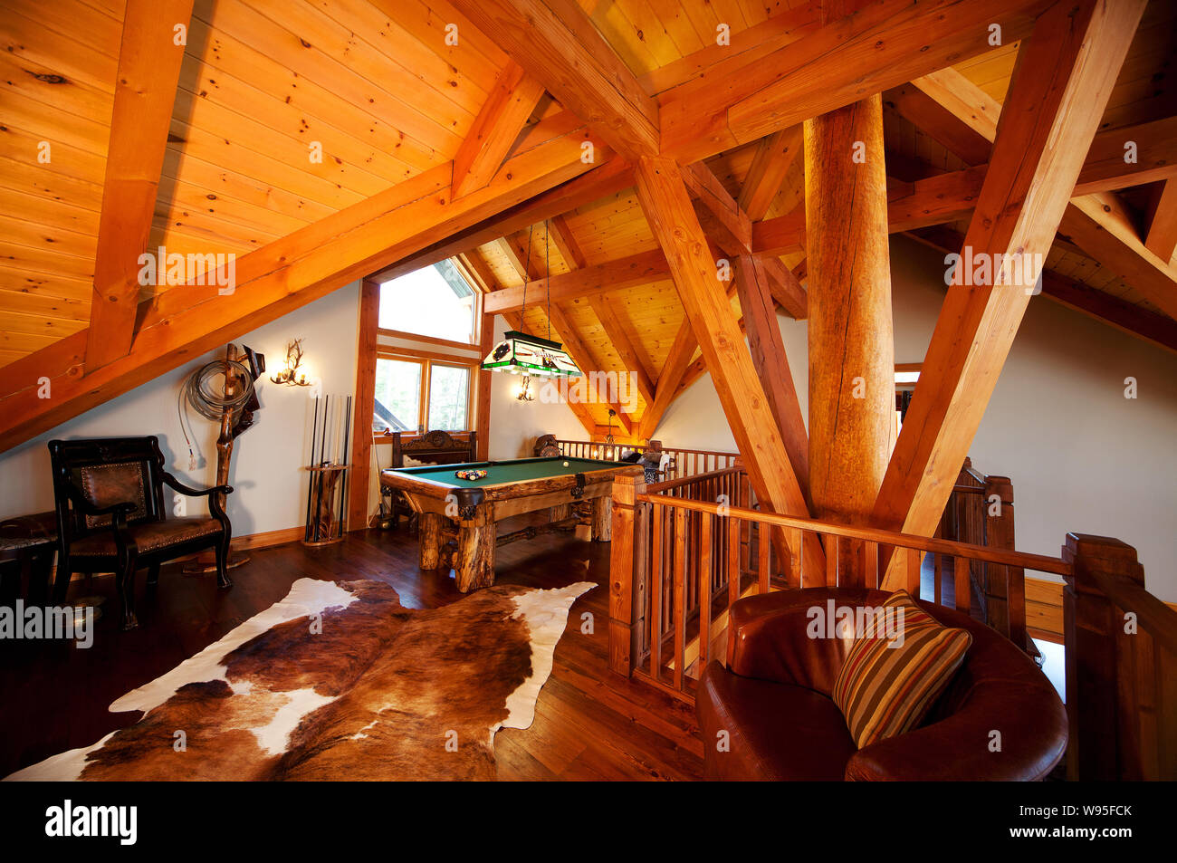 Modern Canadian Log Cabin Home Stock Photo 263809299 Alamy