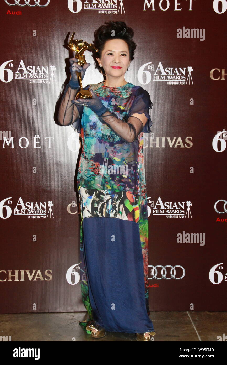 Hong Kong actress Deanie Ip poses during the 6th Asian Film Awards in Hong Kong, China, 19 March 2012. Stock Photo
