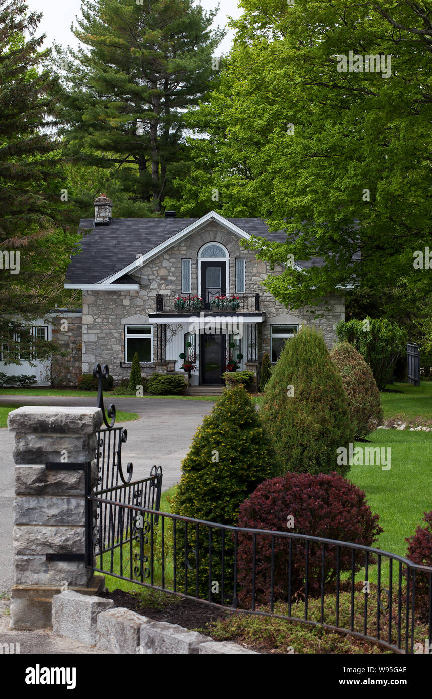 Pristine country home in rural Canada Stock Photo