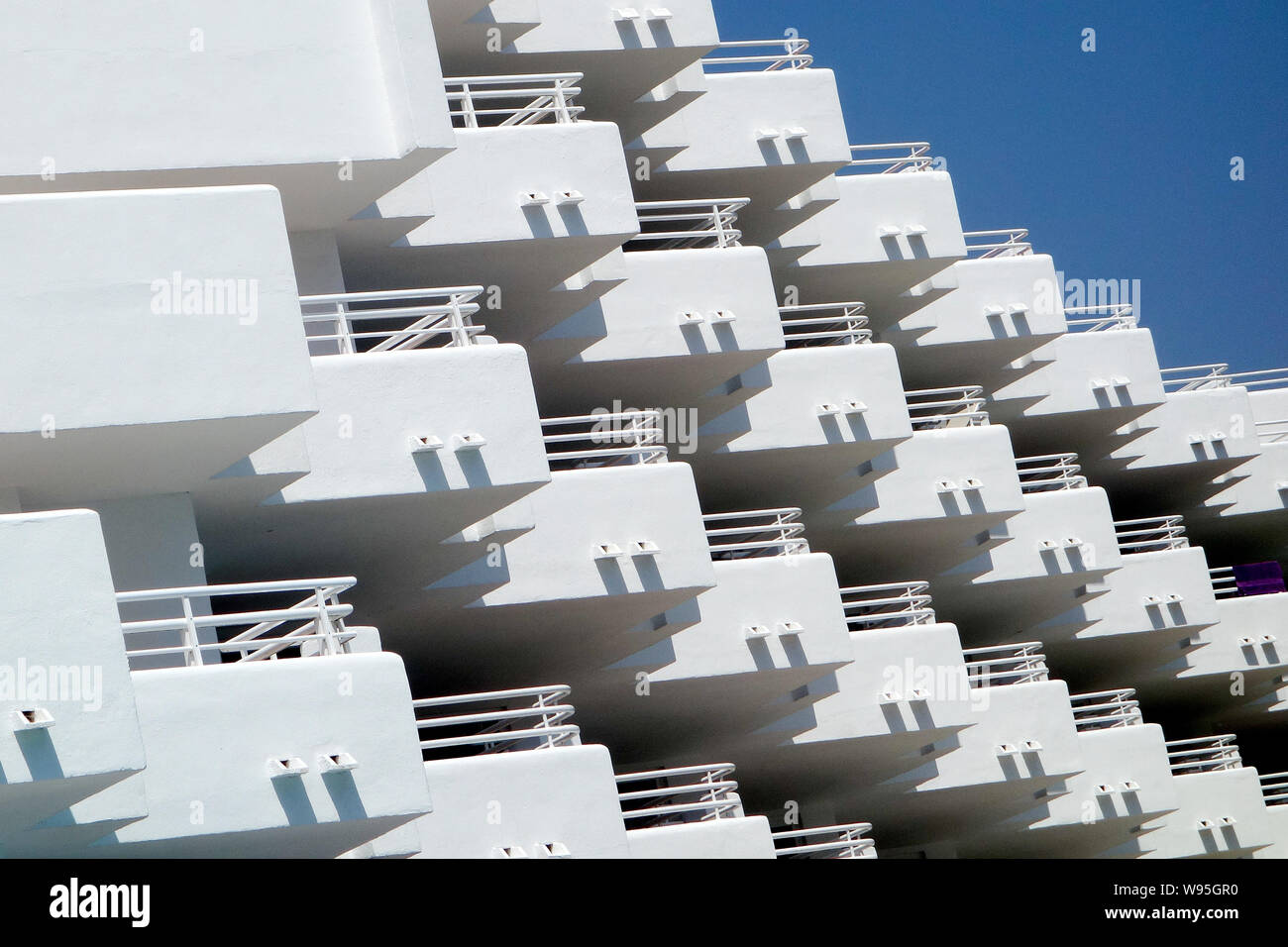 Balconies, Santa Ponca, Majorca. Stock Photo