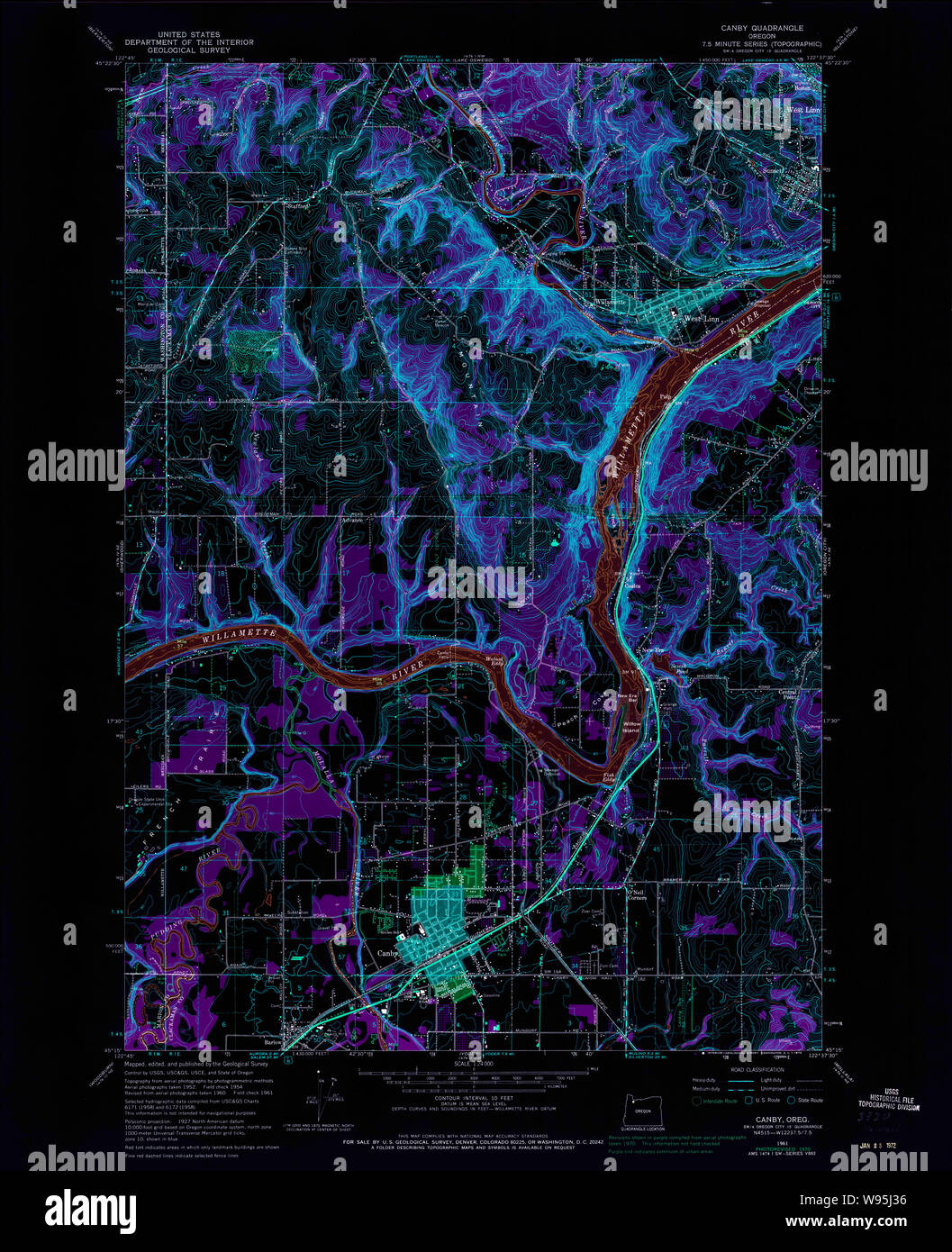 Map of canby hires stock photography and images Alamy