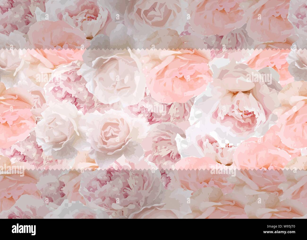 Roses seamless background. Tender pattern. Stock Vector