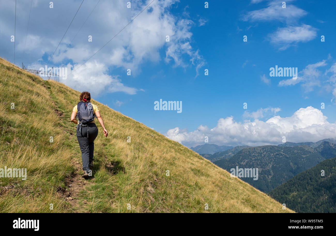 Trekking in the italian alps Stock Photo - Alamy
