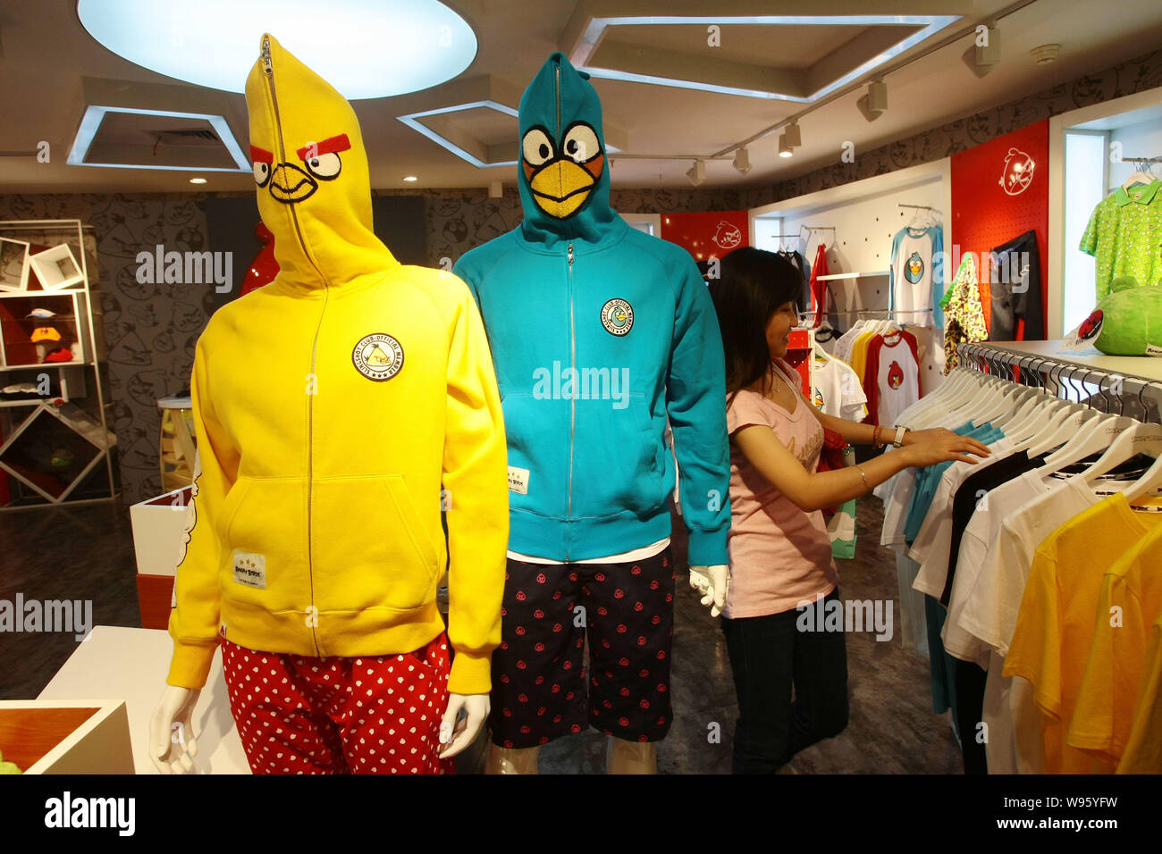 Customers are seen at an Angry Birds brand store in Shanghai, China, 16 ...