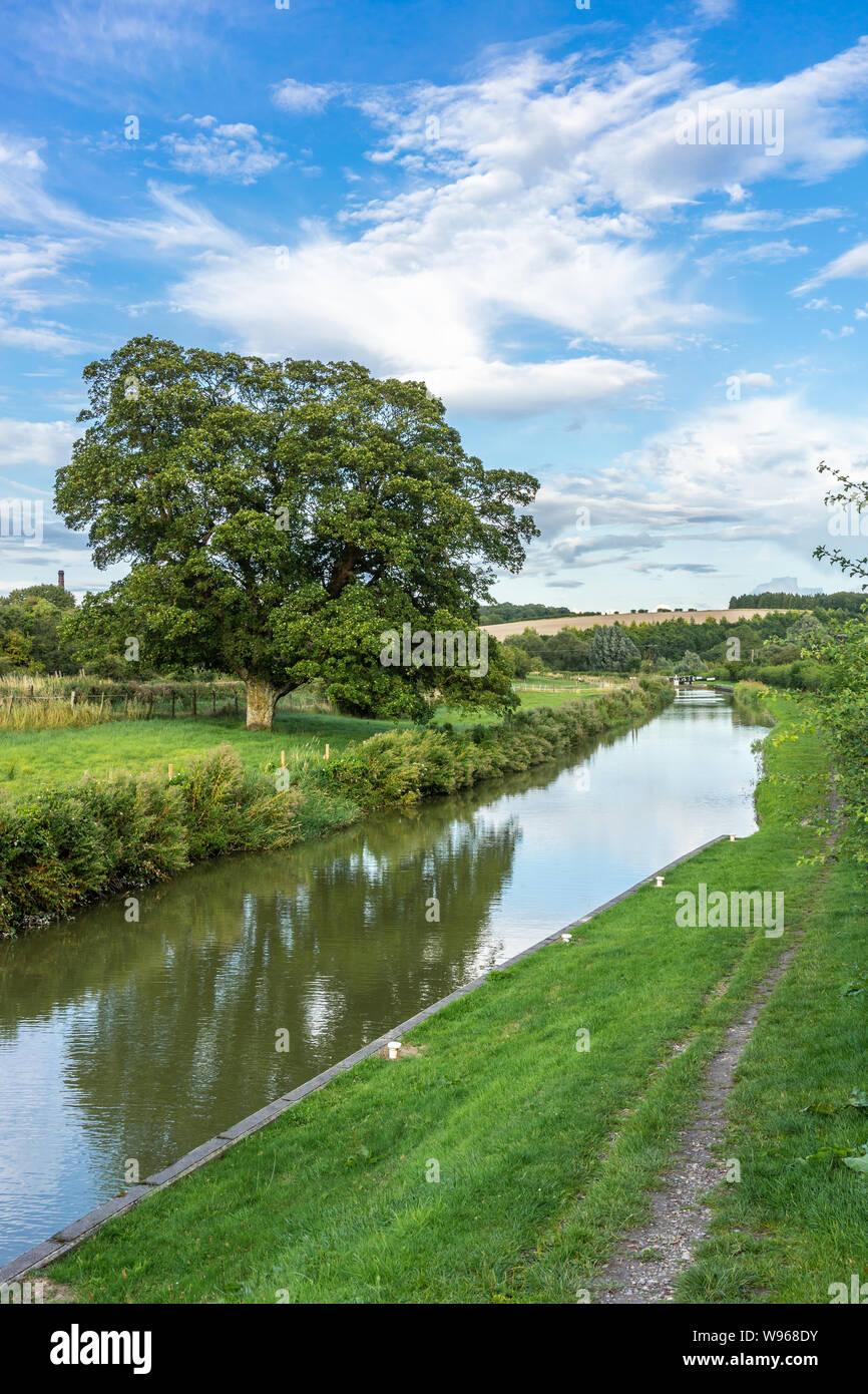 Kennet and Avon Canal in Wiltshire during summer, Wiltshire, England, UK Stock Photo