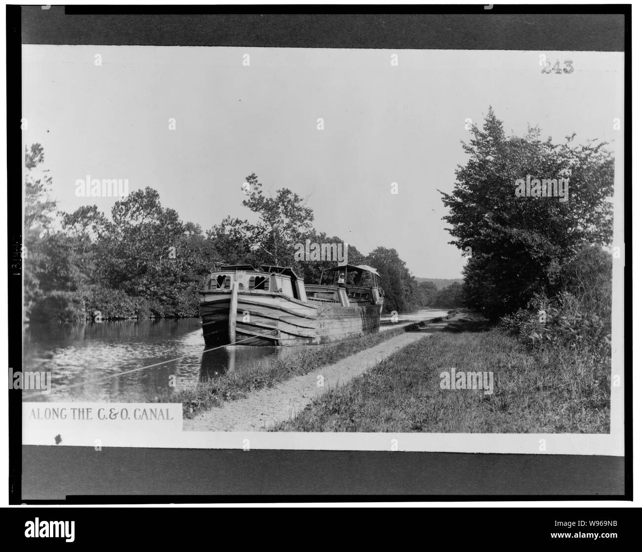 English Along the C. & O. Canal English Boat being towed along the