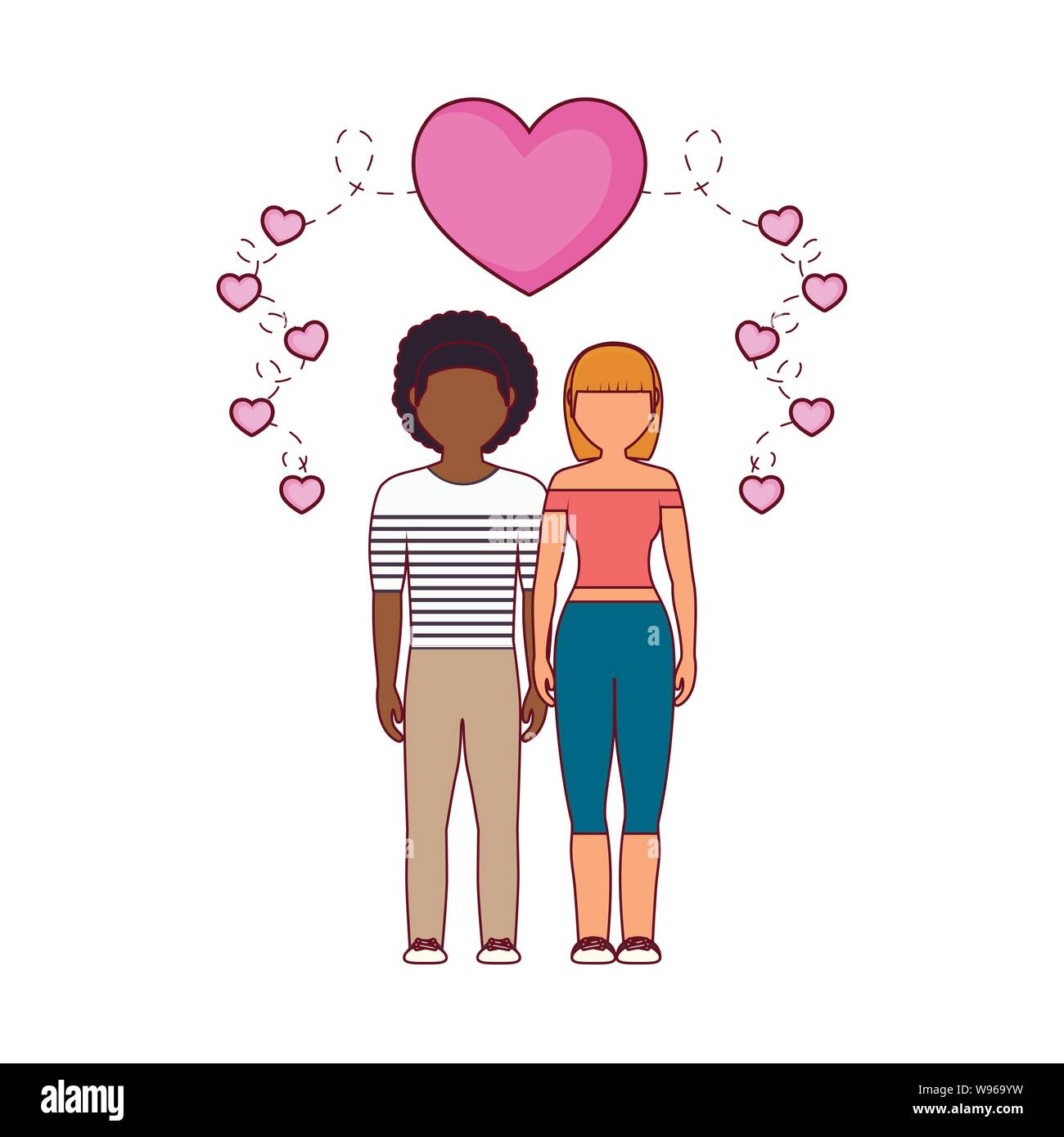 Cute lovers couple ethnicity hi-res stock photography and images - Alamy