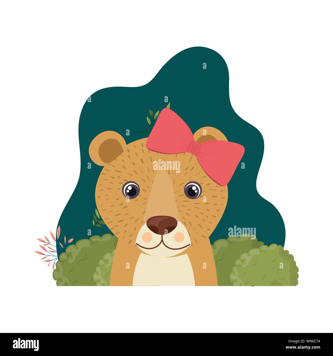 cute and adorable tiger with white background Stock Vector Image & Art ...