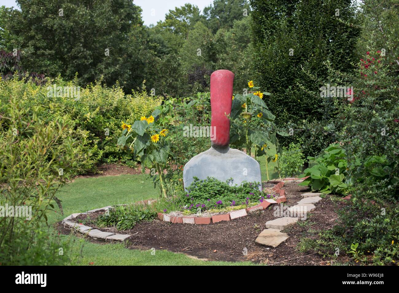 A Giant Spade Sculpture In The Children S Garden At The Botanical