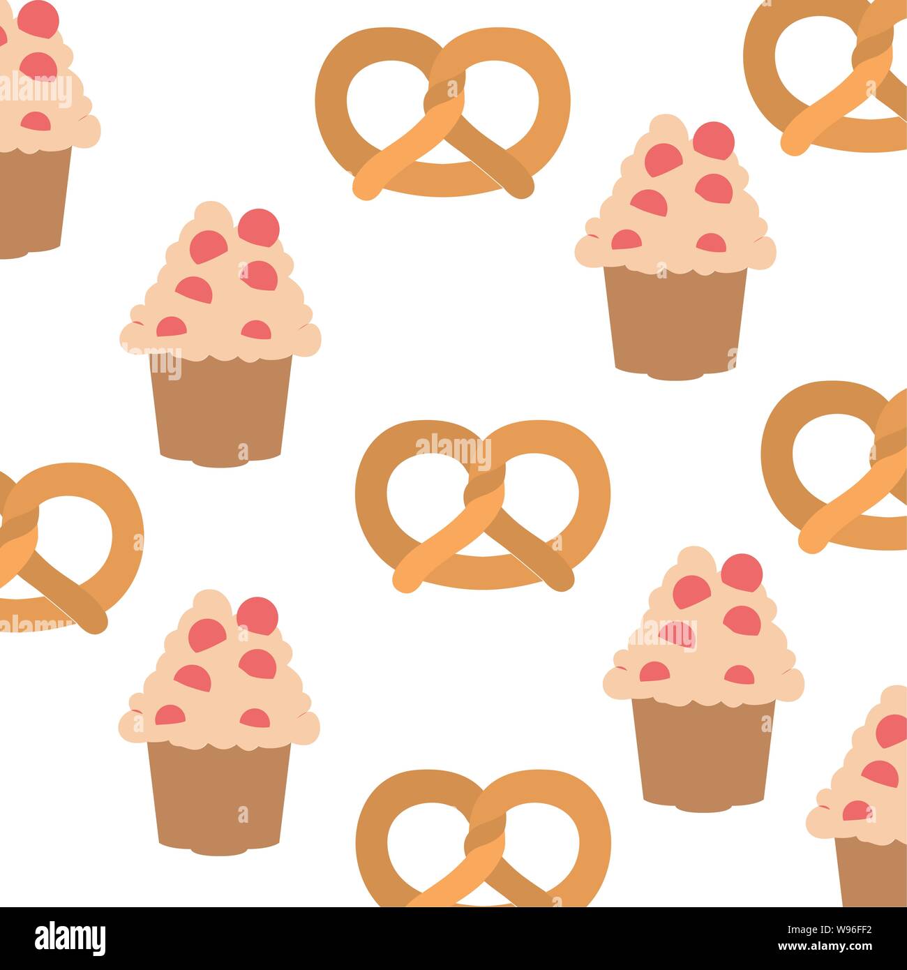 pattern of delicious bakery cakes Stock Vector Image & Art - Alamy
