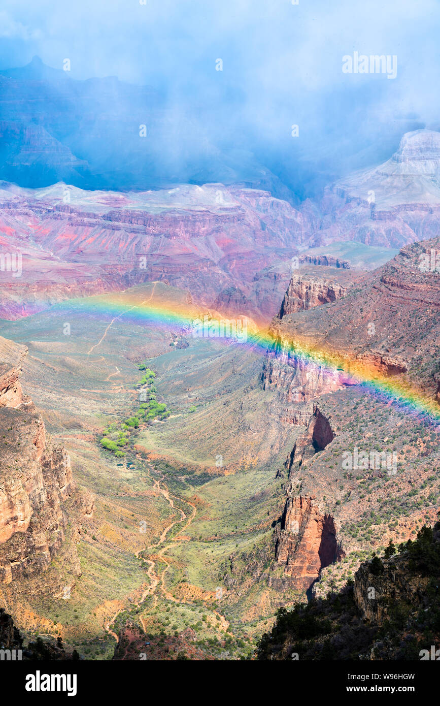Rainbow above the Grand Canyon in Arizona, USA Stock Photo - Alamy