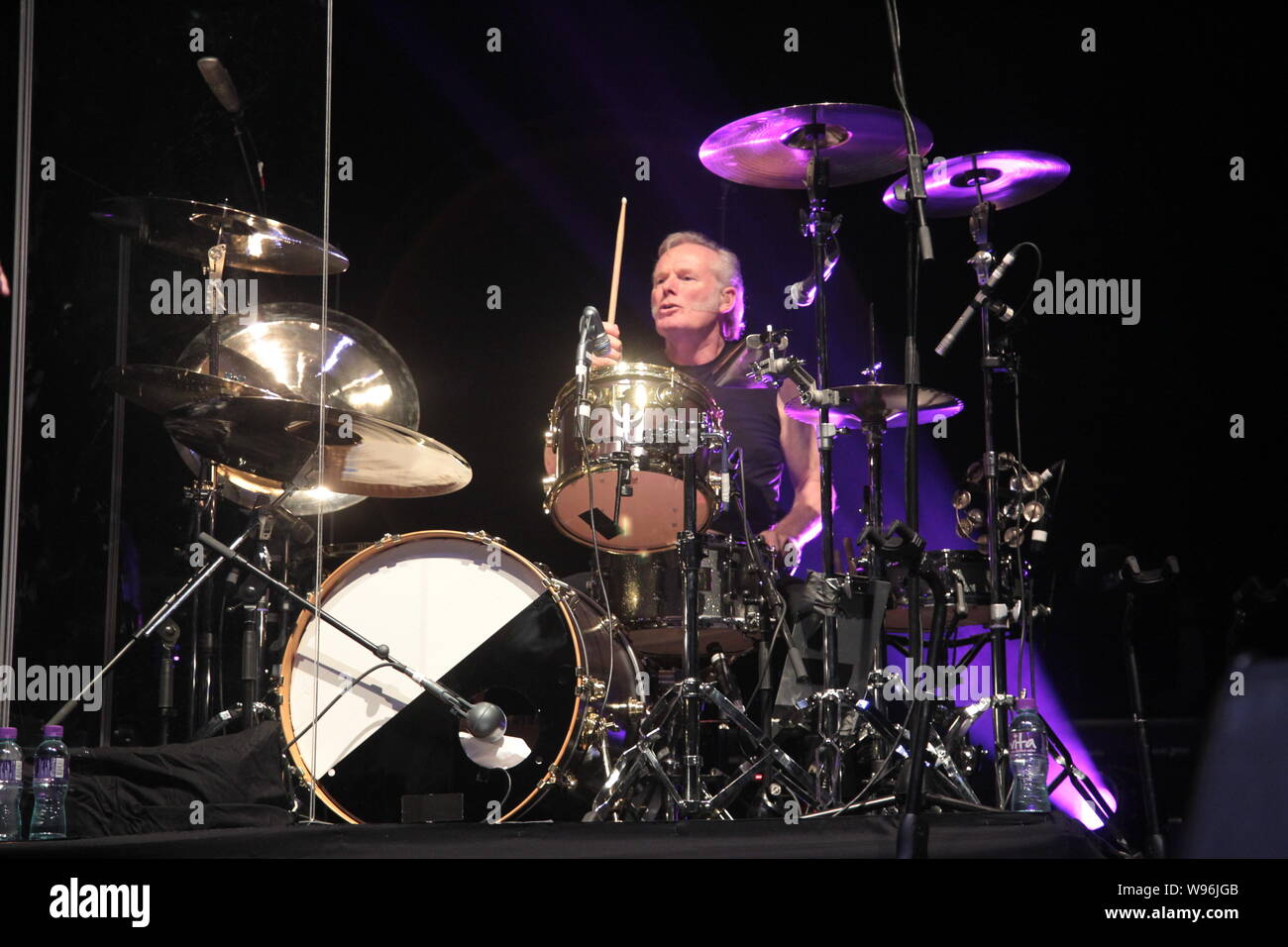 Martin Chambers, drumer of British Rock band The Pretenders performs as
