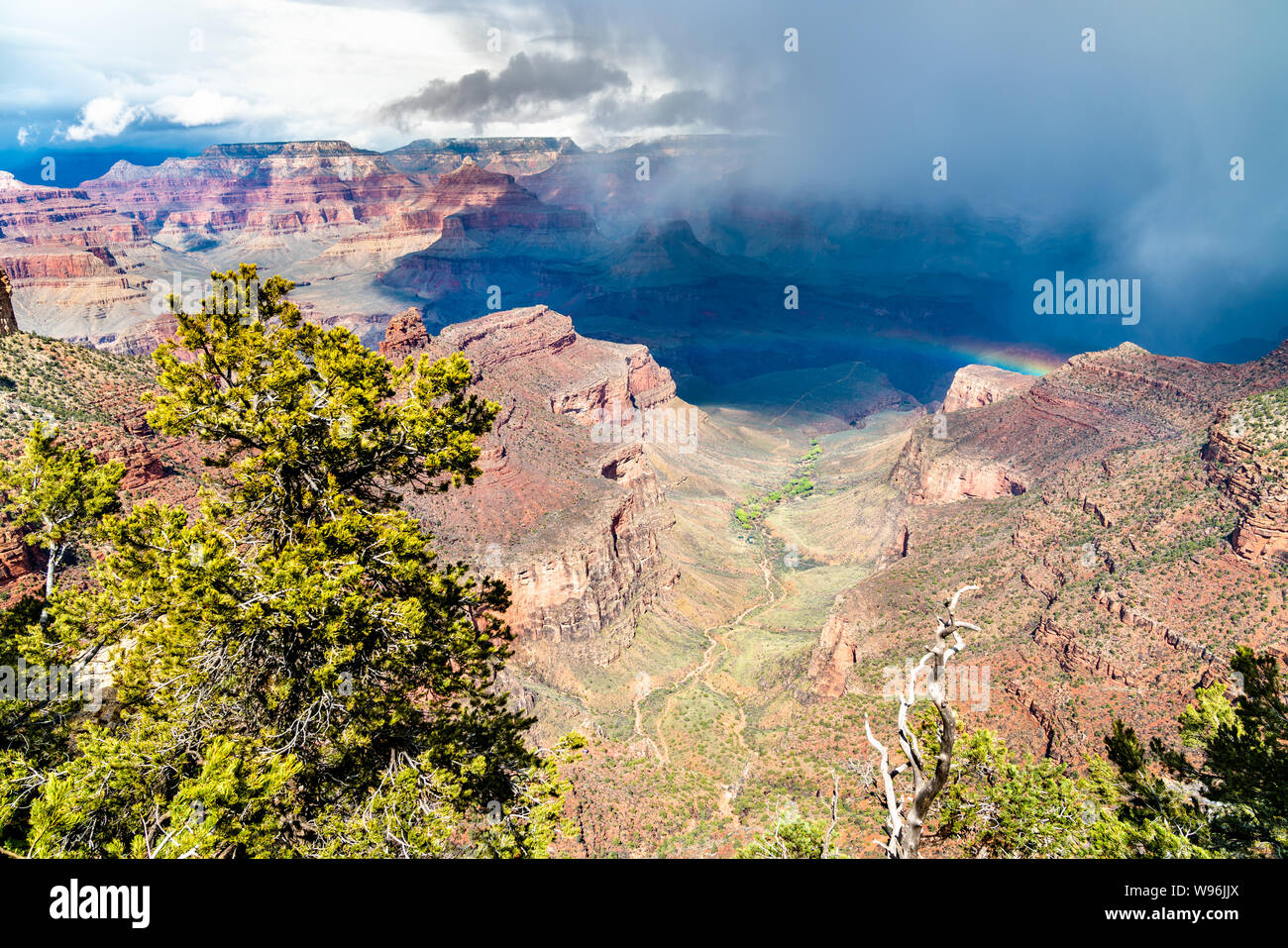 Rainbow above the Grand Canyon in Arizona, USA Stock Photo - Alamy