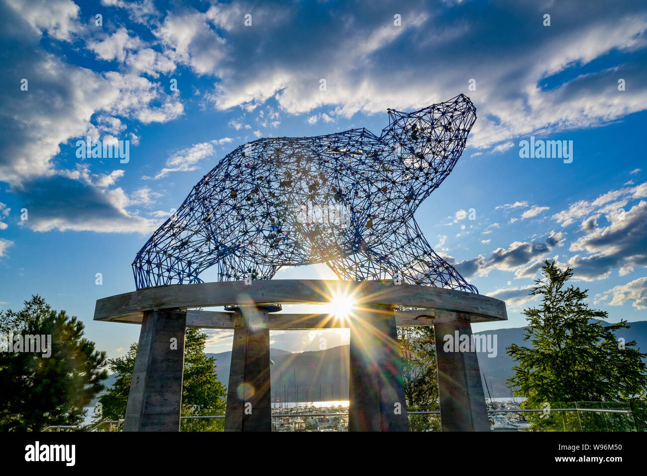 Bear sculpture by artist Brower Hatcher, Stuart Park, Kelowna, Okanagan