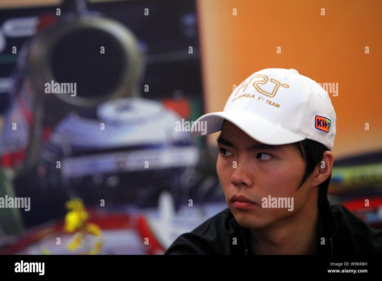 Chinese F1 driver Ma Qinghua attends a press conference of HRT in