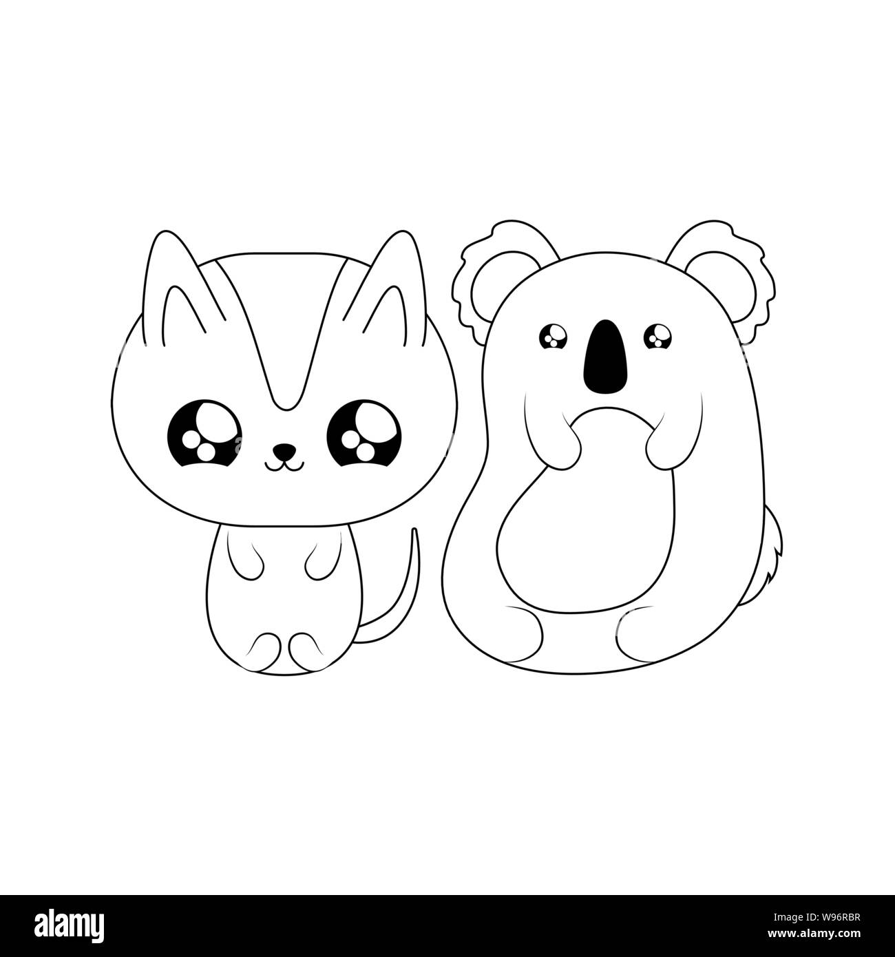 Cute Koala With Cat Baby Animals Kawaii Style Vector Illustration Design Stock Vector Image Art Alamy Cute Koala With Cat Baby Animals Kawaii Style Vector Illustration Design Stock Vector Image Art Alamy