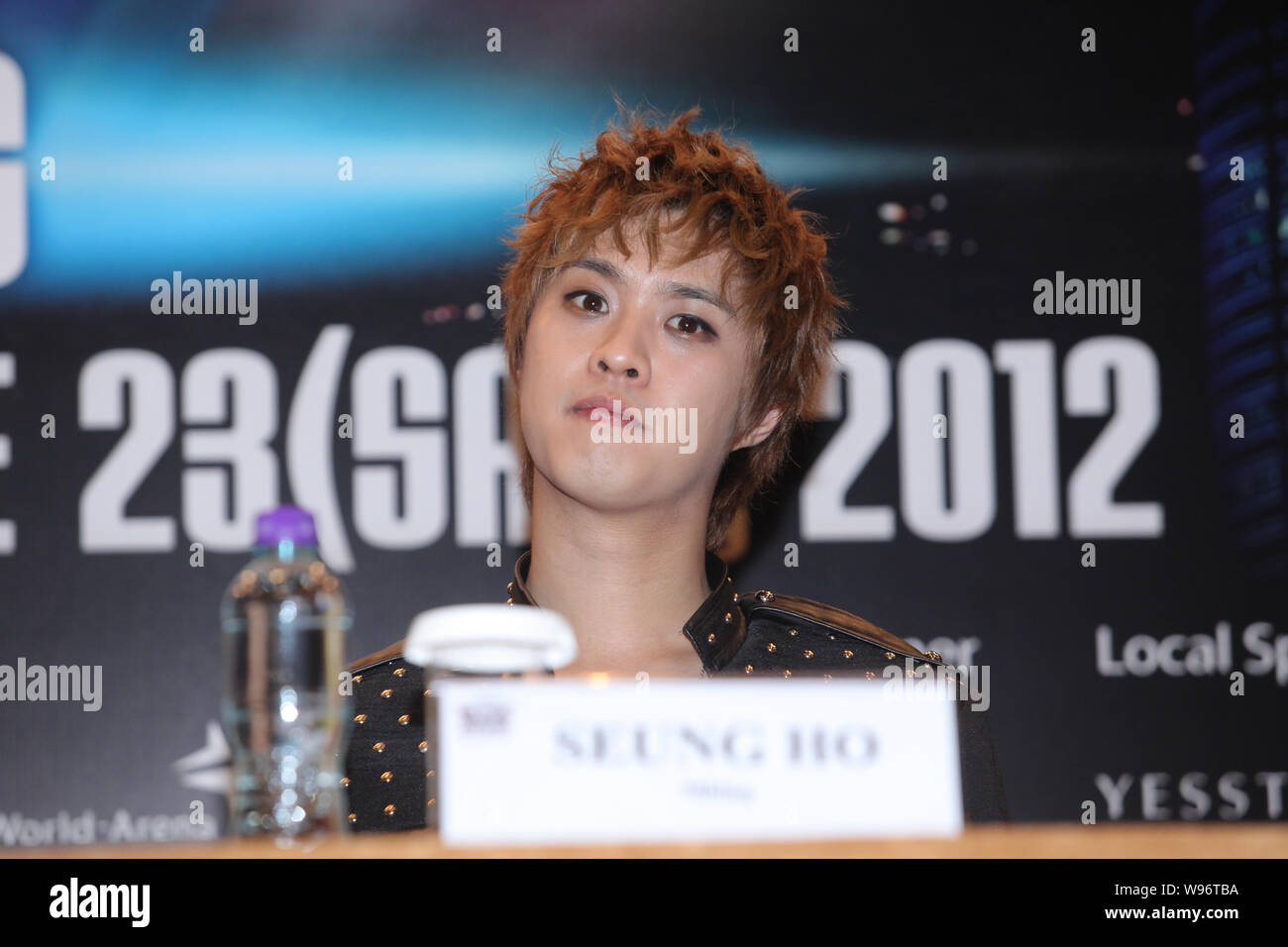 Seung Ho of South Korean pop group MBLAQ attends a press conference for the K-POP Festival Music Bank concert in Hong Kong, China, 23 June 2012.   Tho Stock Photo