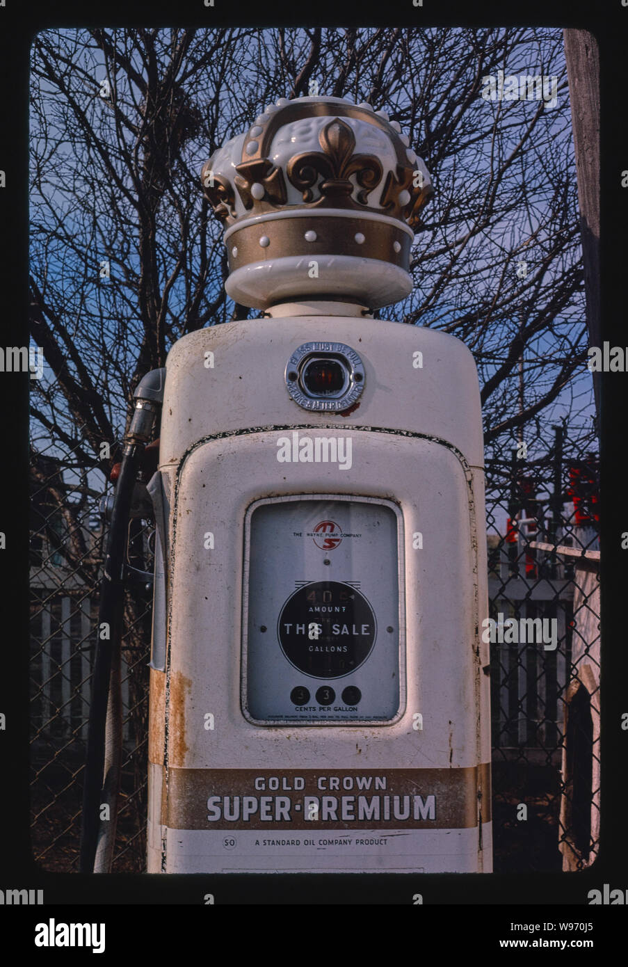 Amoco gas pump, Brooklyn, Iowa Stock Photo Alamy