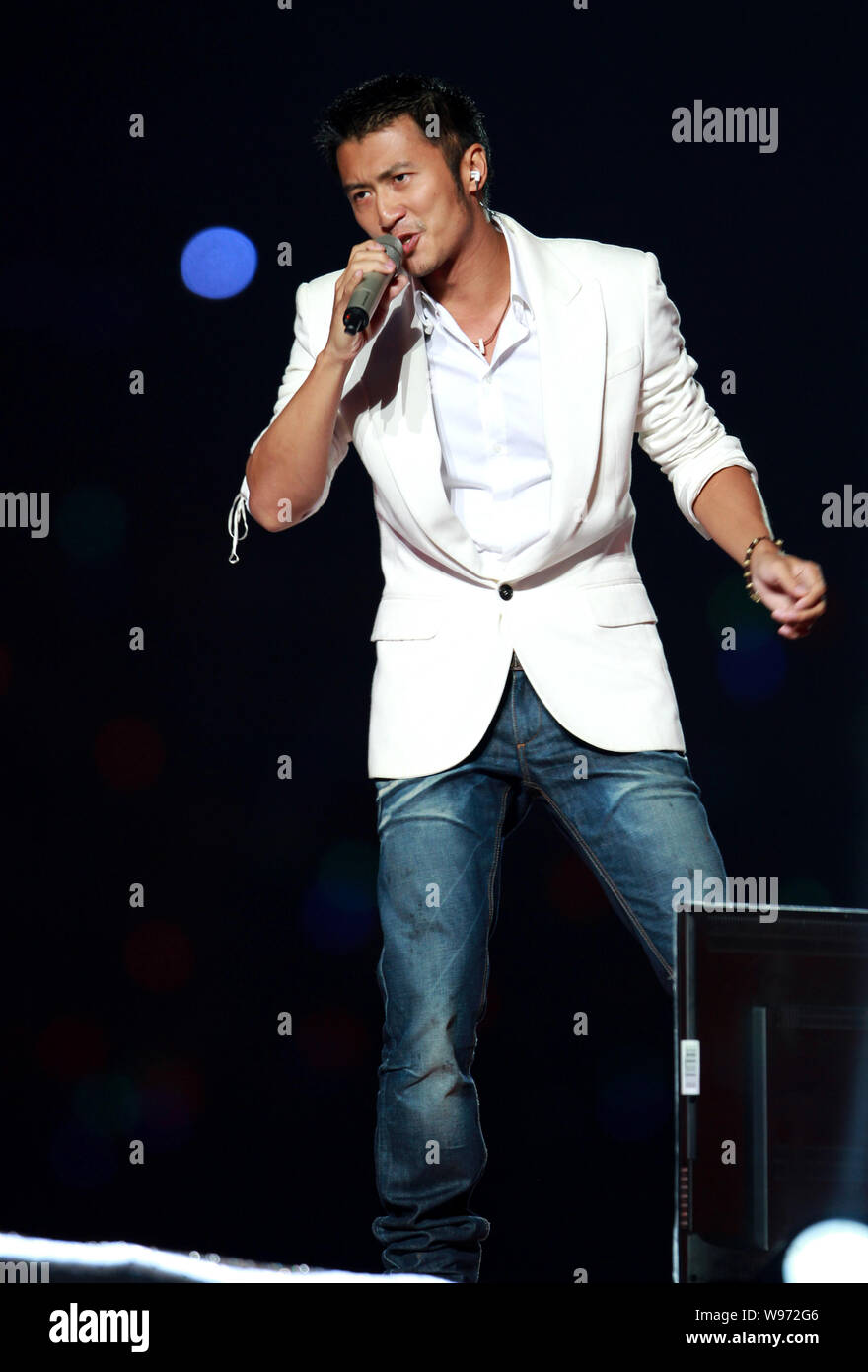 Hong Kong singer and actor Nicholas Tse performs at the opening gala of ...
