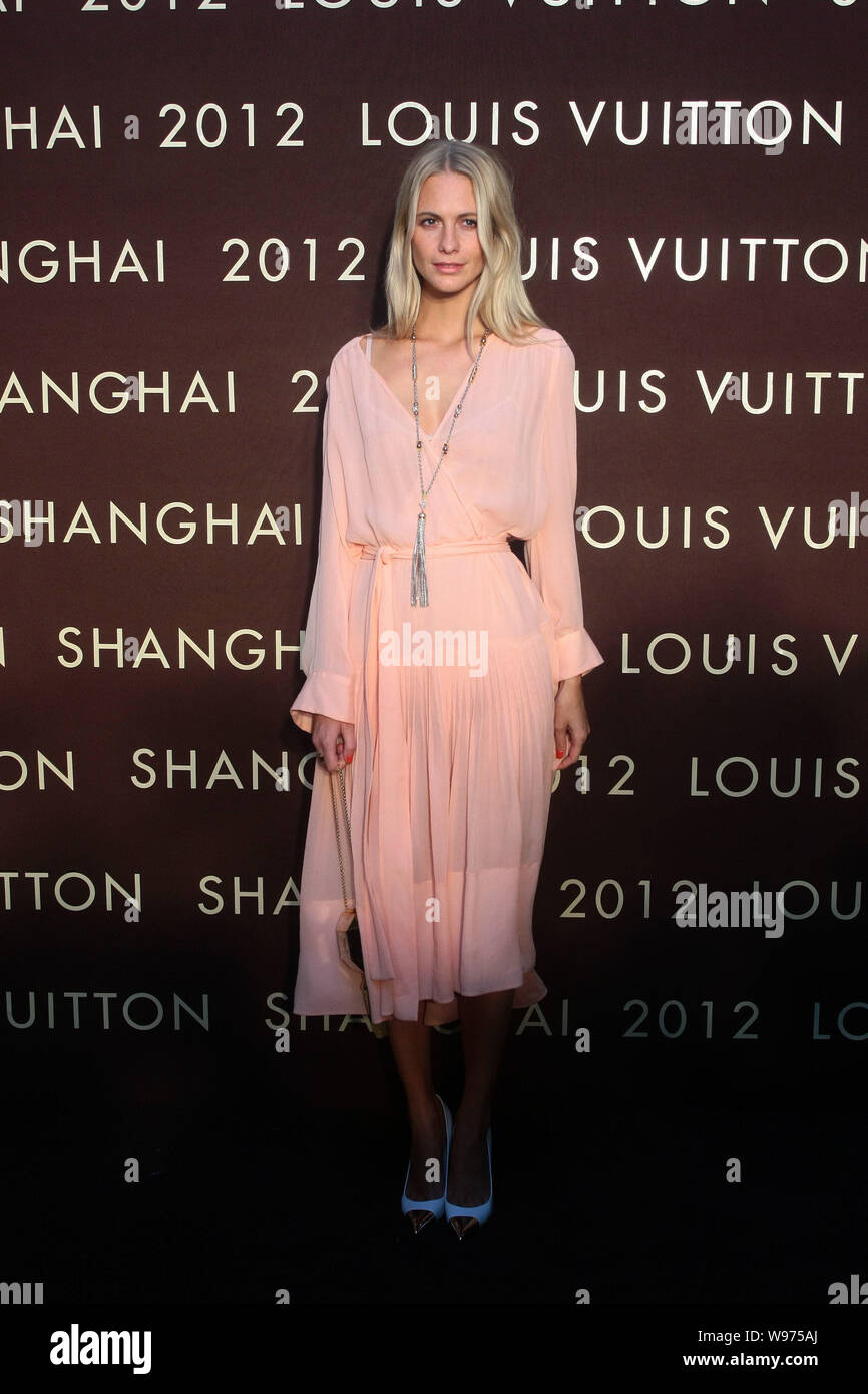 British It girl Poppy Delevigne attends the Louis Vuitton Maison opening ceremony in Shanghai, China, 18 July 2012. Stock Photo