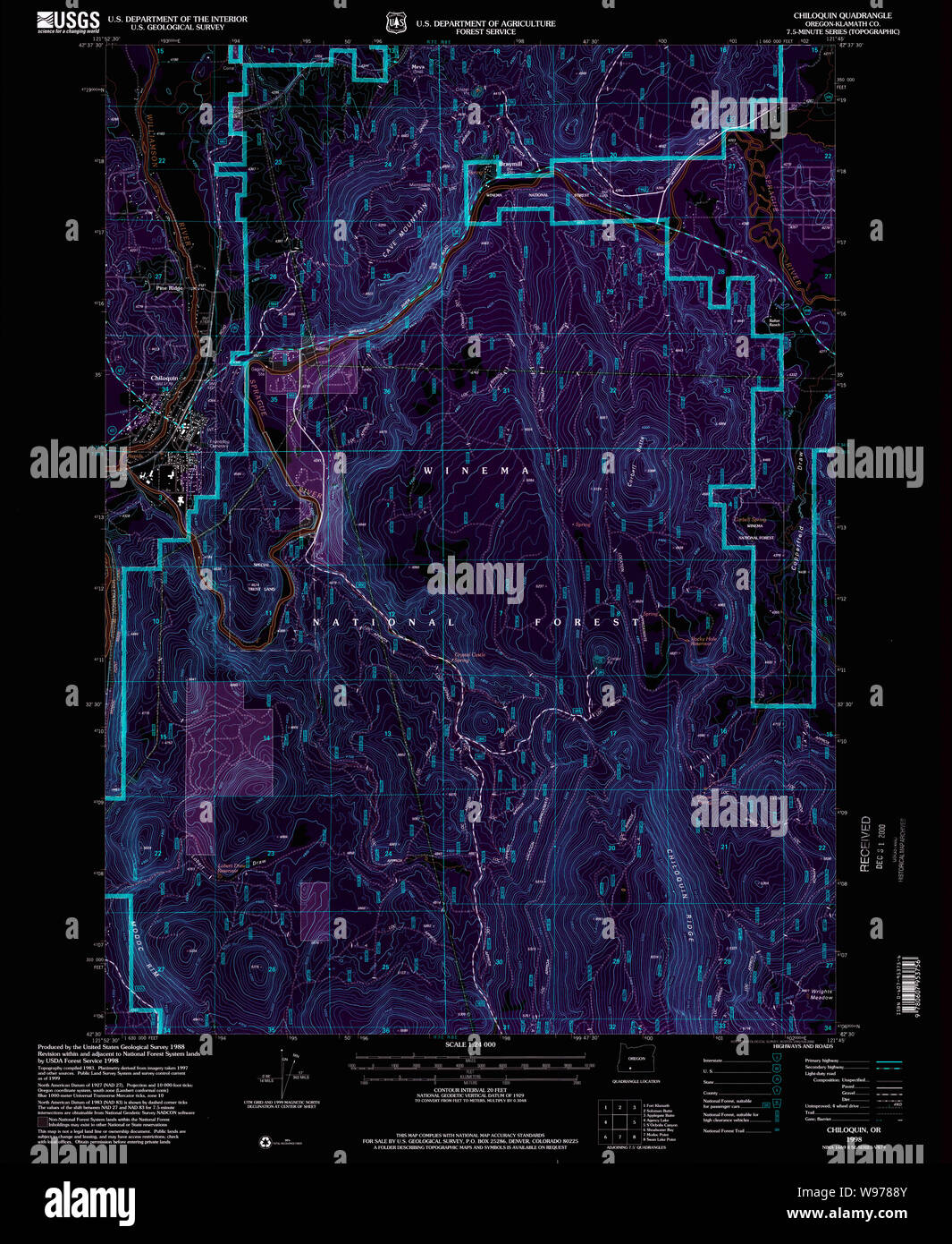 Map of chiloquin hires stock photography and images Alamy