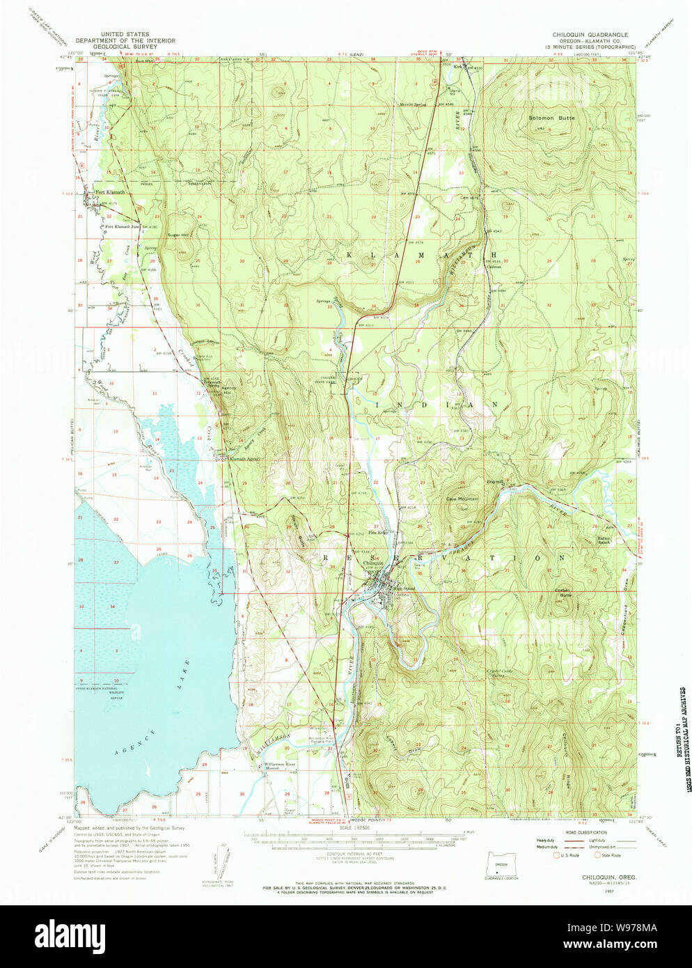 Chiloquin oregon map hires stock photography and images Alamy
