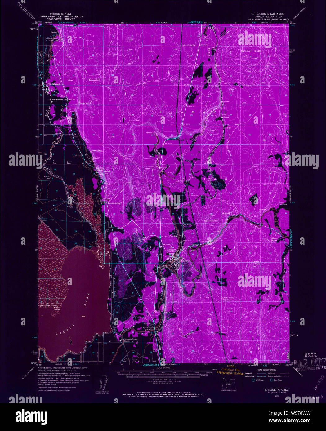 Map of chiloquin hires stock photography and images Alamy