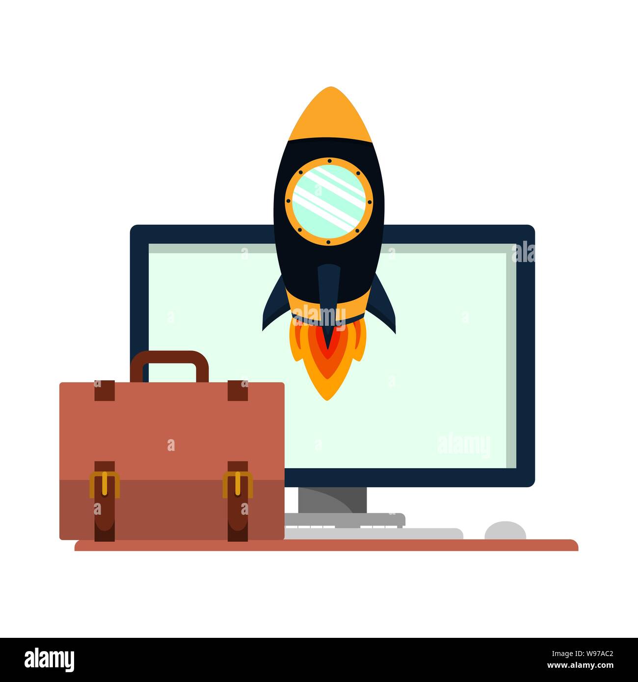 set of icons with space rocket Stock Vector Image & Art - Alamy