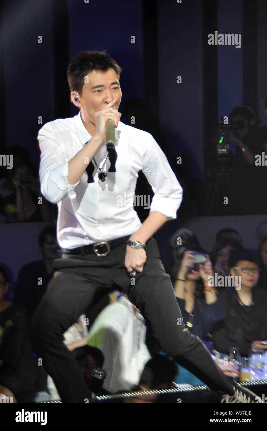Taiwanese singer and actor Stanley Huang performs during the opening gala for the Swarovski
