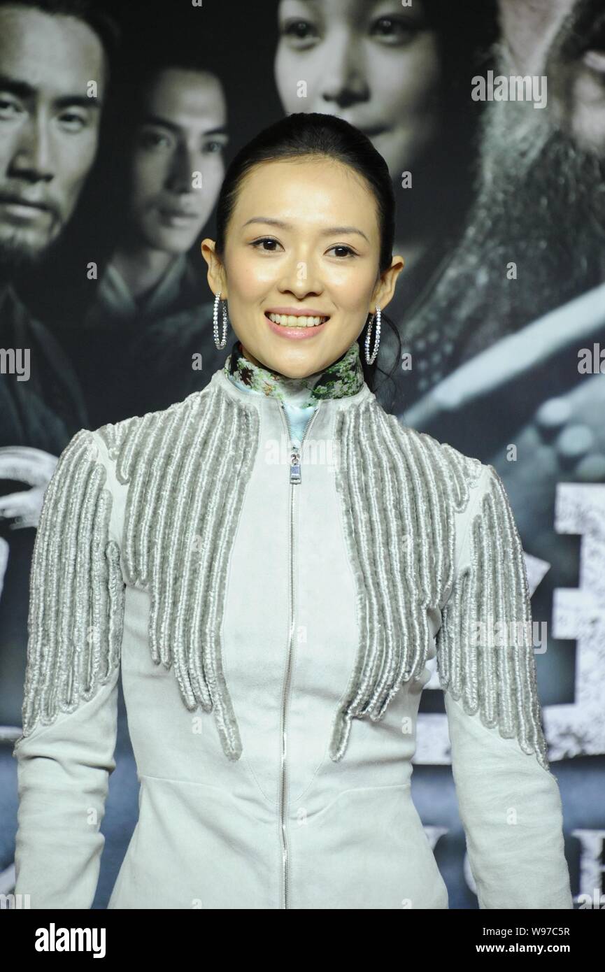 Chinese actress Zhang Ziyi poses on the red carpet as she arrives for ...