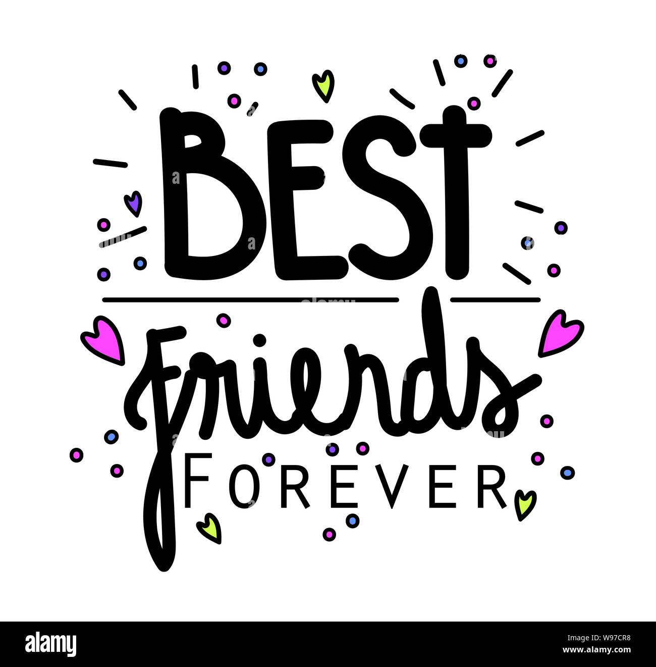 Best friends forever Cut Out Stock Images & Pictures - Alamy