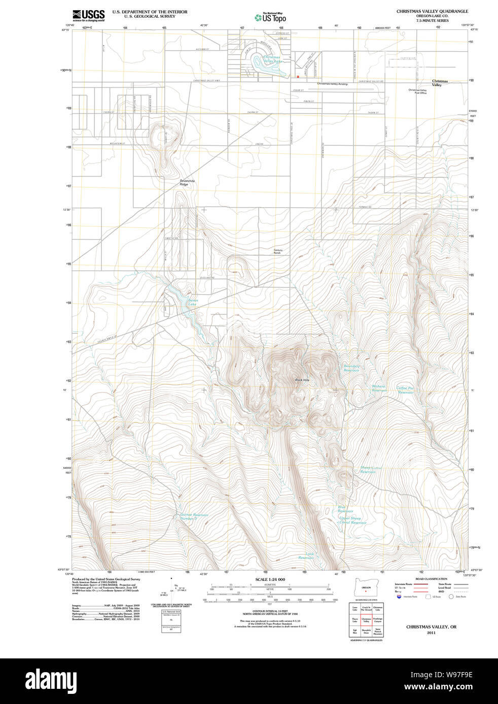 Christmas Valley Oregon Map Christmas Valley Oregon Cut Out Stock Images & Pictures - Alamy