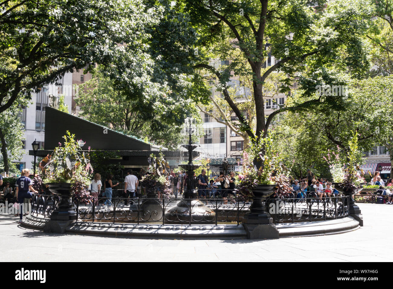 Madison Square Park is at Fifth Avenue and 23nd Street, NYC, USA Stock Photo