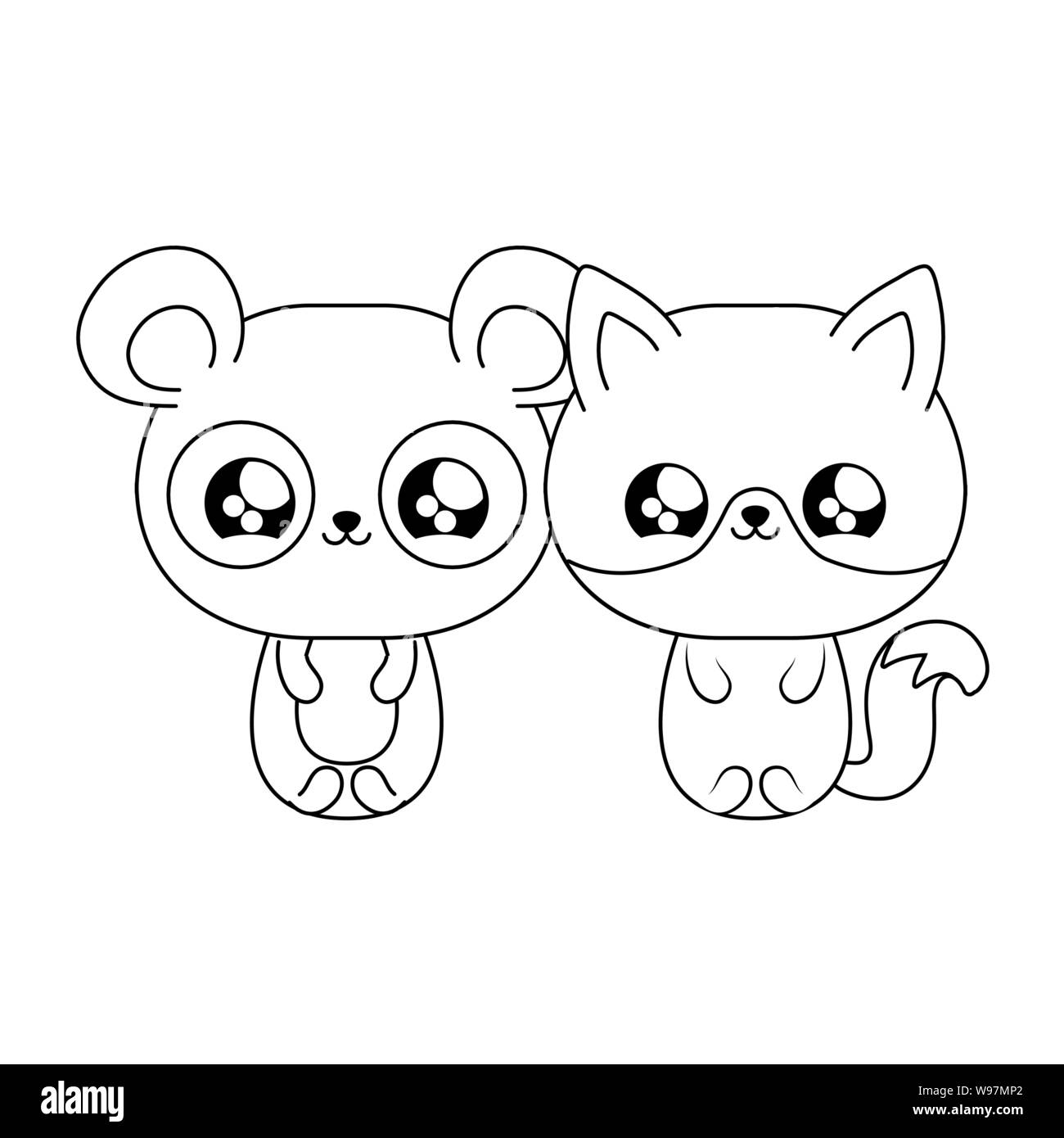 Cute Fox With Panda Bear Baby Animals Kawaii Style Vector Illustration Design Stock Vector Image Art Alamy Cute Fox With Panda Bear Baby Animals Kawaii Style Vector Illustration Design Stock Vector Image Art Alamy
