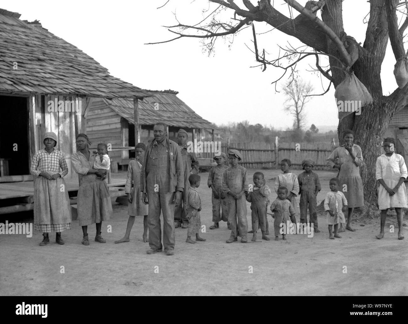 Descendants of former slaves of the Pettway plantation. Stock Photo